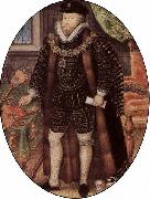 Nicholas Hilliard Portrat des Sir Christopher Hatton oil painting reproduction